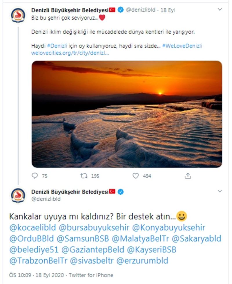 Denizli Büyükşehir Belediyesine kanka desteği
