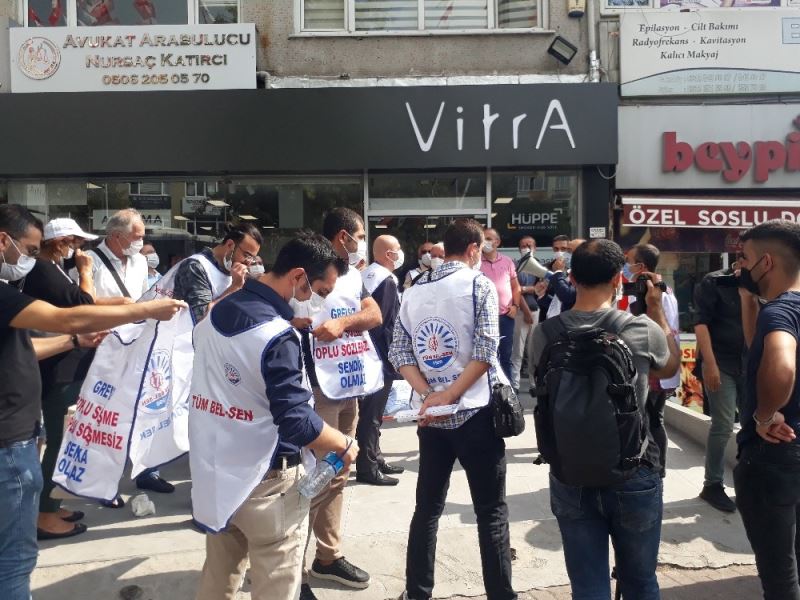 Bakırköy Belediye çalışanları, Başkan Bülent Kerimoğlu’nu protesto etti
