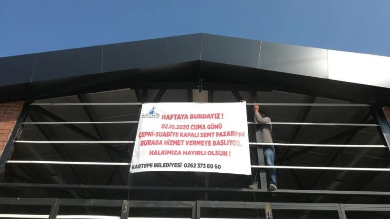 Suadiye pazarı yenikent çarşısında hizmete başlıyor
