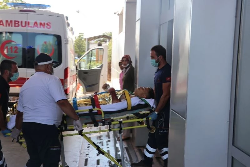 Çam kozalağı toplarken akıma kapılan genç ağır yaralandı
