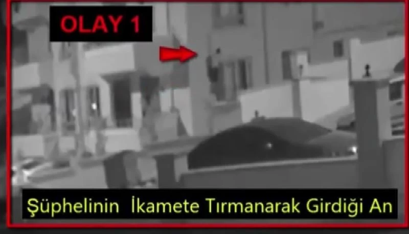 Örümcek gibi tırmanarak hırsızlık yaptı
