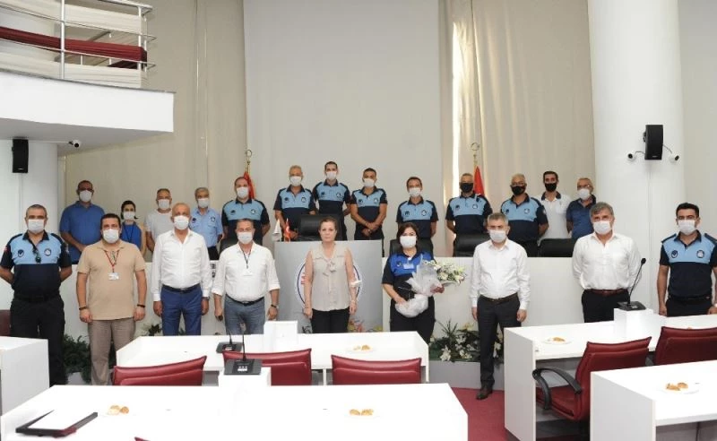 Başkan Çalkaya, zabıtalarla bir araya geldi
