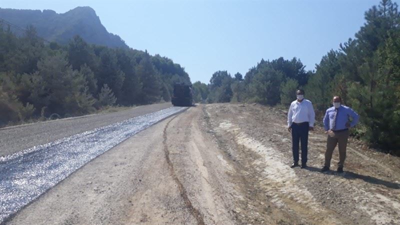 Cide’de Okçular köyünün yolu asfaltlandı
