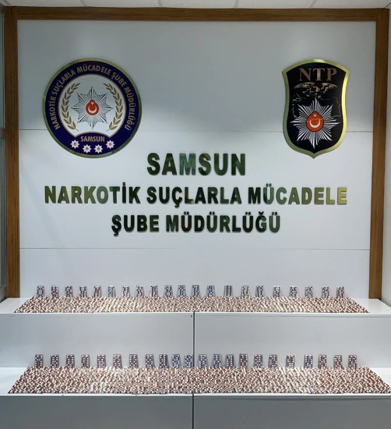 Samsun’da 6 bin 892 adet uyuşturucu hap ele geçirildi: 6 gözaltı
