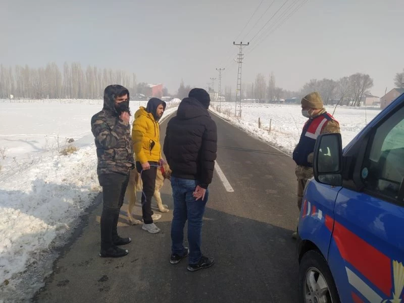 Sokağa çıkma yasağında kaybolan köpeği Jandarma buldu
