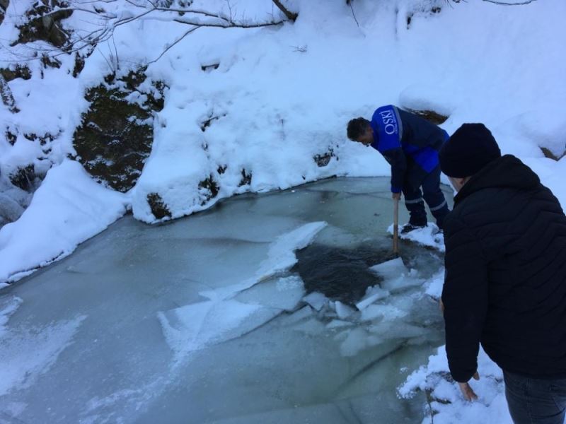 Ordu’da donan su alma yapılarına hızlı müdahale
