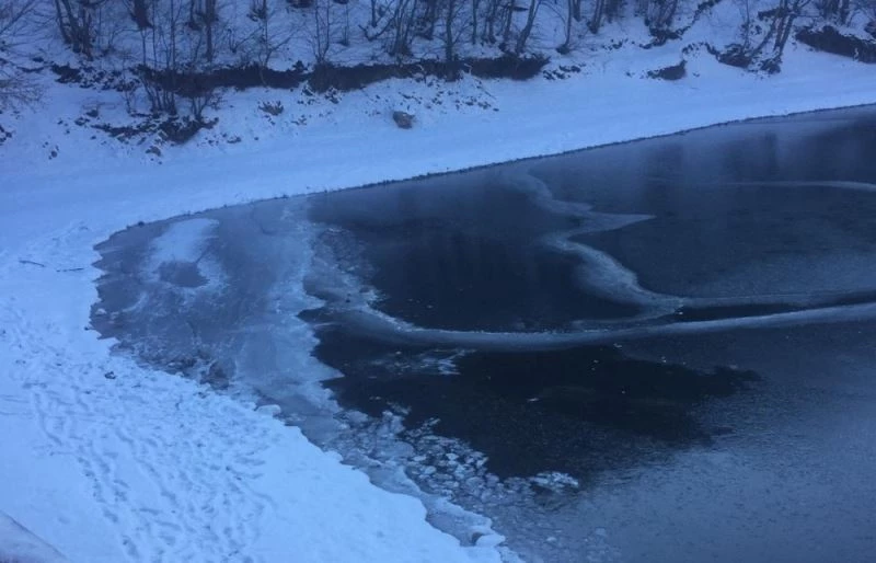 Boraboy Gölü buz tuttu
