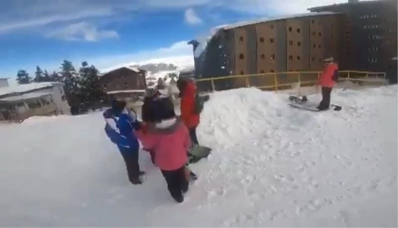 Kayakçılar Uludağ’da tehlikeyi böyle atlattı
