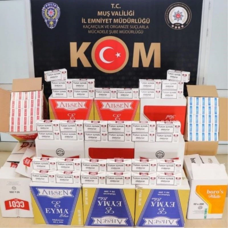 Muş’ta tütün mamulü kaçakçılığı yapan 1 kişi hakkında işlem yapıldı
