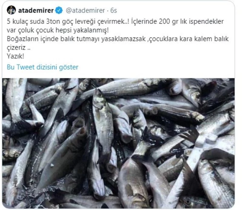 Ünlü komedyen Ata Demirer’den kaçak ve bilinçsiz avlanmaya tepki
