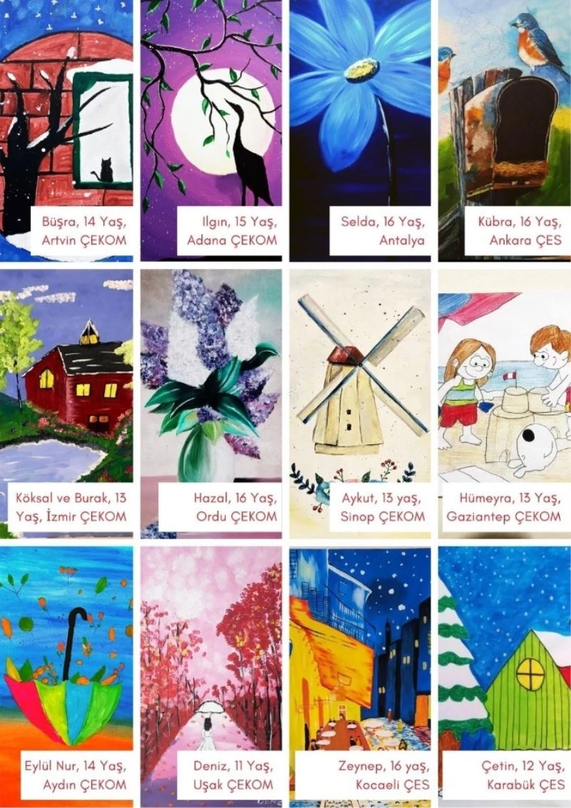 Devlet korumasındaki çocukların eserleri, 2021 yılı takvimini donattı
