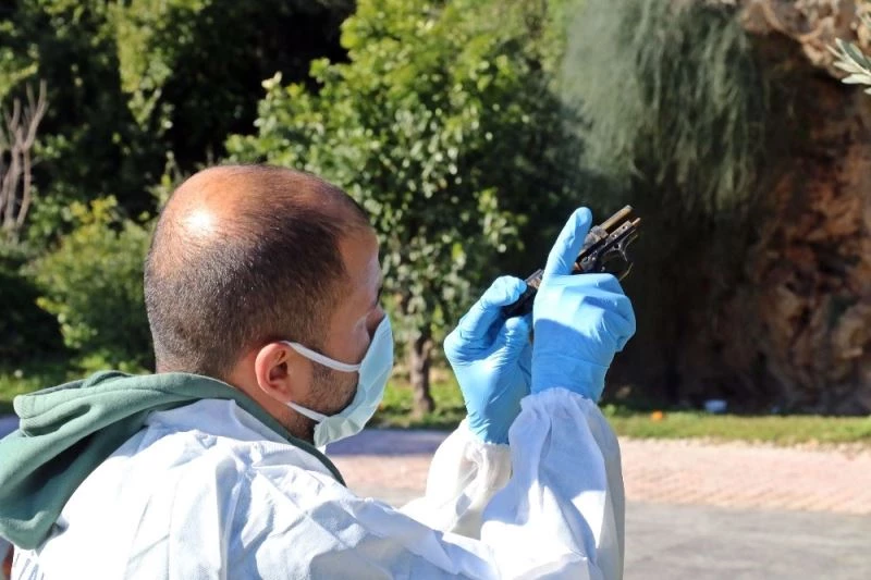 Rus turist falezlerde, temizlik personeli ise sahilde silah buldu
