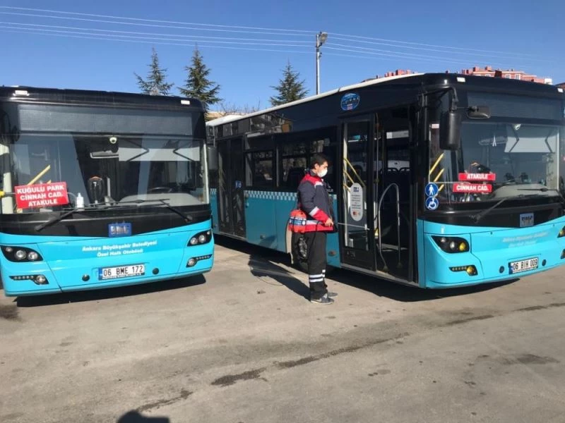 Pursaklar’da yeni yılın ilk mesaisi sağlıklı ve hijyenik ulaşım
