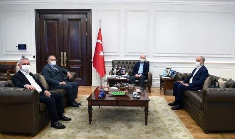 TÜRK-İŞ, KOOP-İŞ ve YOL-İŞ’ten Bakan Soylu’ya nezaket ziyareti
