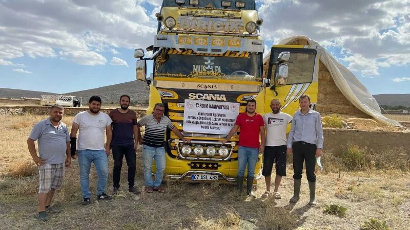 Yunak’tan Gündoğmuş’a yardım eli
