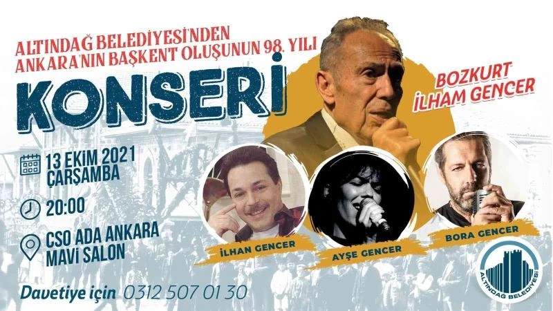 İlham Gencer 13 Ekim’de Altındağ’da
