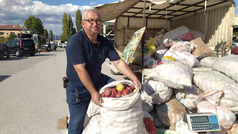 Hisarcık’ta döküntü elma alımları başladı
