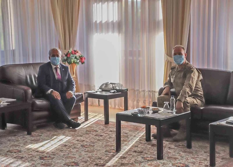 Tuğgeneral Çimen’den Rektör Çomaklı’ya iade-i ziyaret
