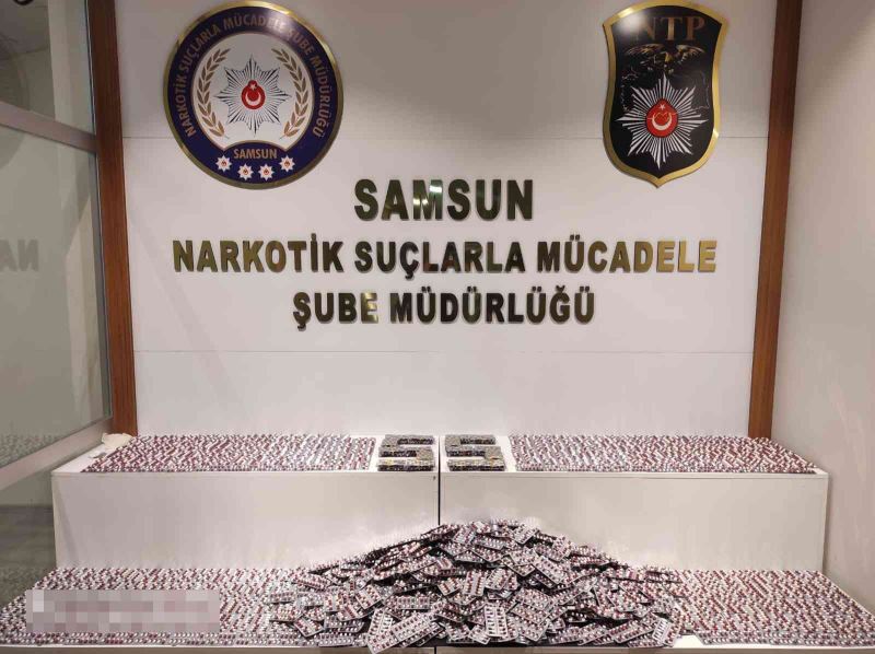 Samsun’da 14 bin 765 uyuşturucu hap ele geçti: 3 gözaltı
