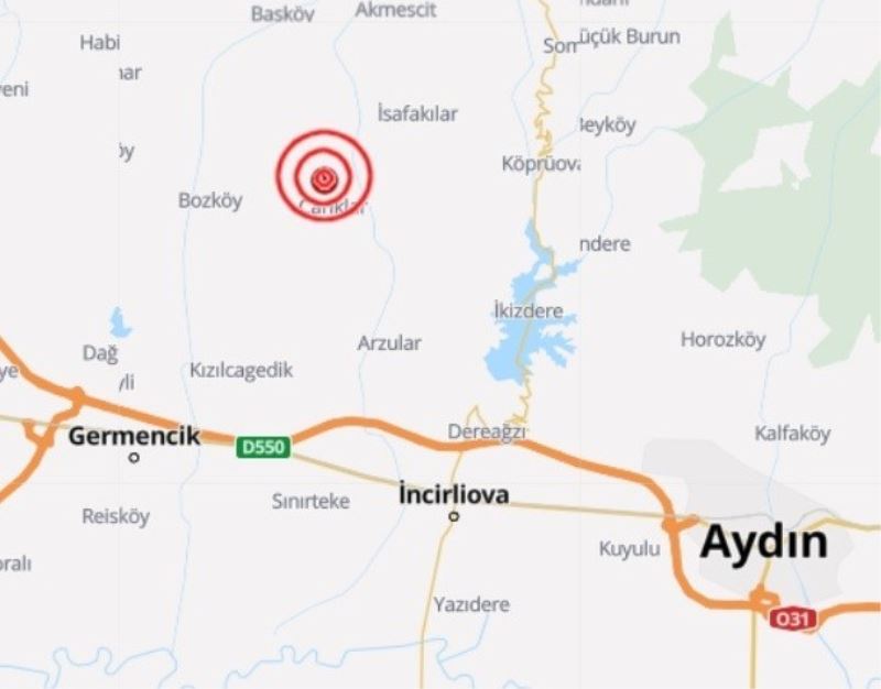 Aydın’da 3.3 şiddetinde deprem
