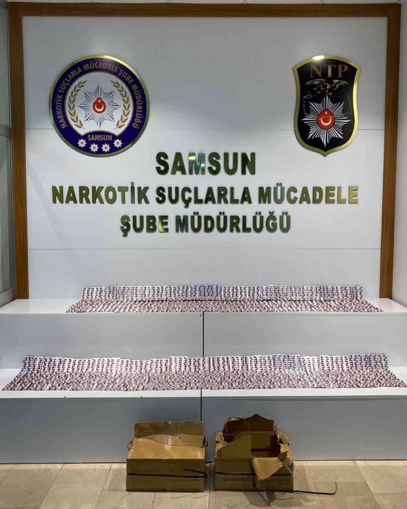 Samsun’da 5 bin 740 adet uyuşturucu hap ele geçirildi
