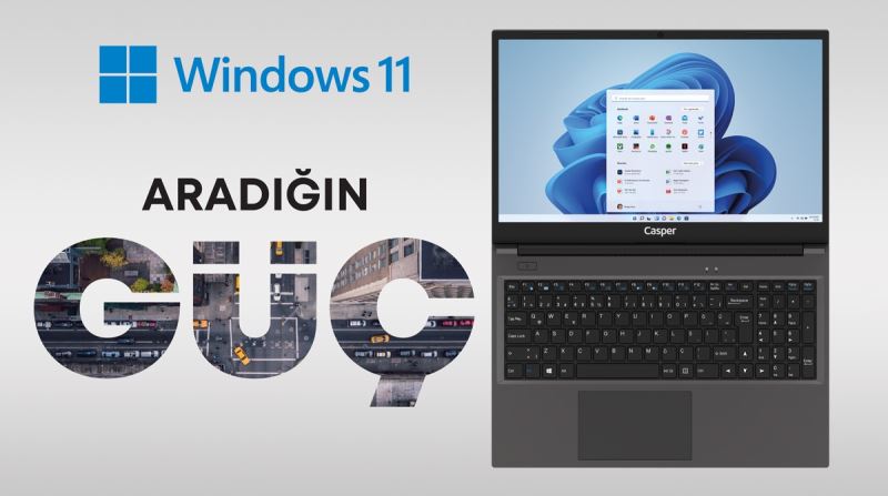 Windows 11 işletim sistemi Casper bilgisayarlarda kullanıma sunuldu
