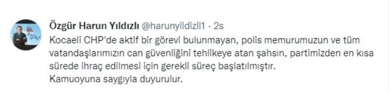 Polisi sürükleyerek yaralayan CHP’li partiden ihraç ediliyor
