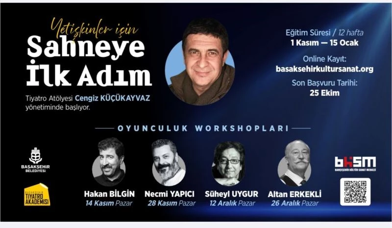 Başakşehir’de “Yetişkinler için sahneye ilk adım” başlıyor
