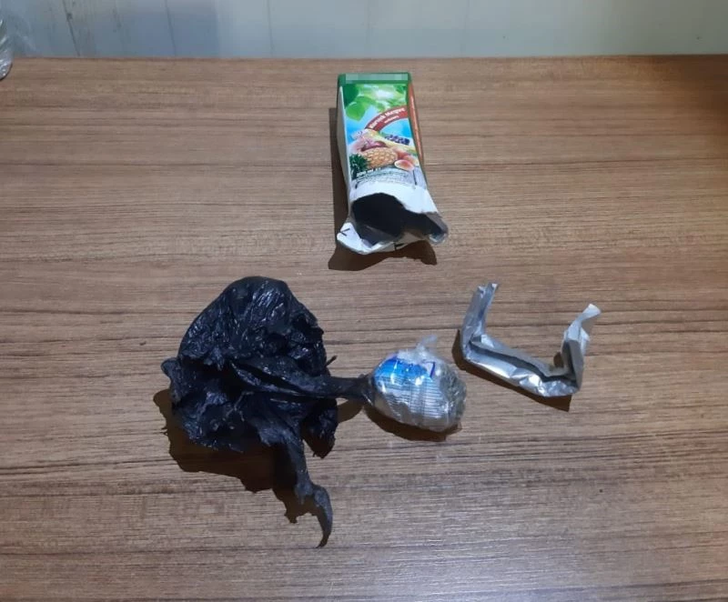 Meyve suyu kutusundan uyuşturucu çıktı
