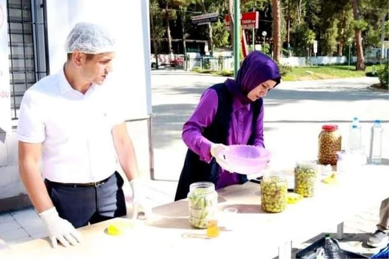 Kadın çiftçilere zeytin salamurası ve turşu yapımı eğitimi verildi
