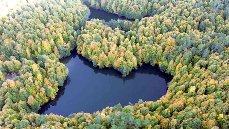 Yedigöller’de sonbahar güzelliği mest etti
