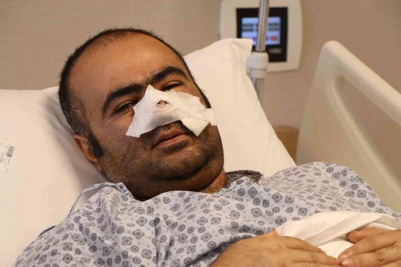 Pitbullun kopardığı buruna estetik yama
