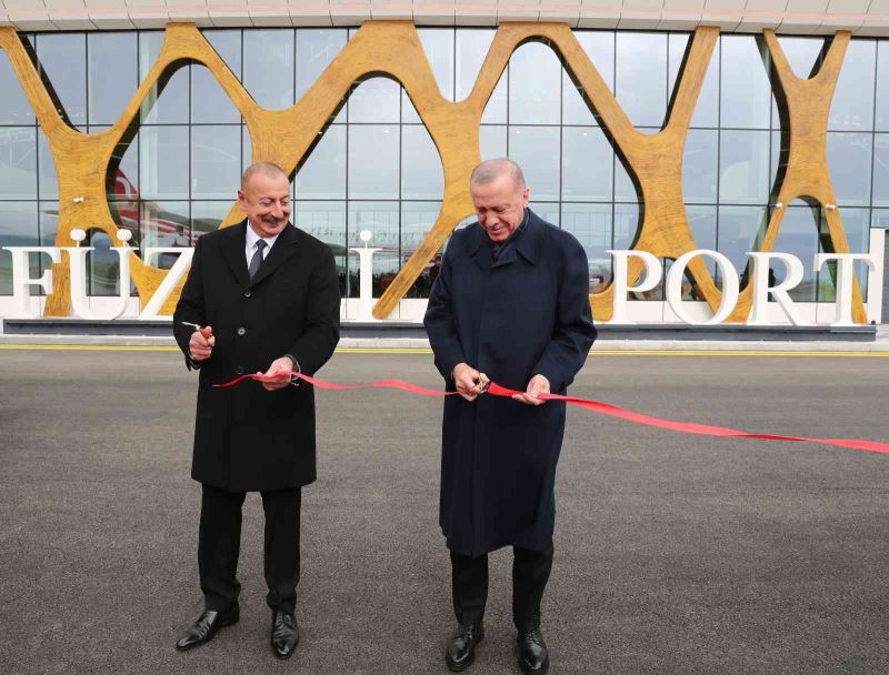 Cumhurbaşkanı Erdoğan ve Aliyev, Füzuli Uluslararası Havalimanı’nın açılışını yaptı
