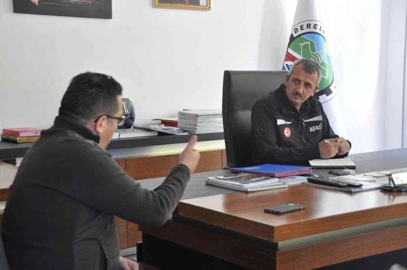 AFAD Başkanı Sezer, Dereli’de incelemelerde bulundu
