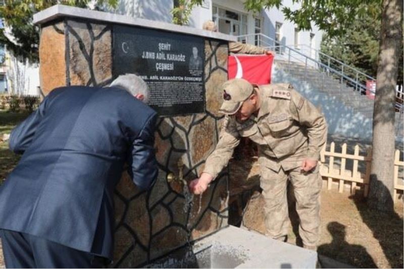 Şehit binbaşı adına çeşme yaptırıldı
