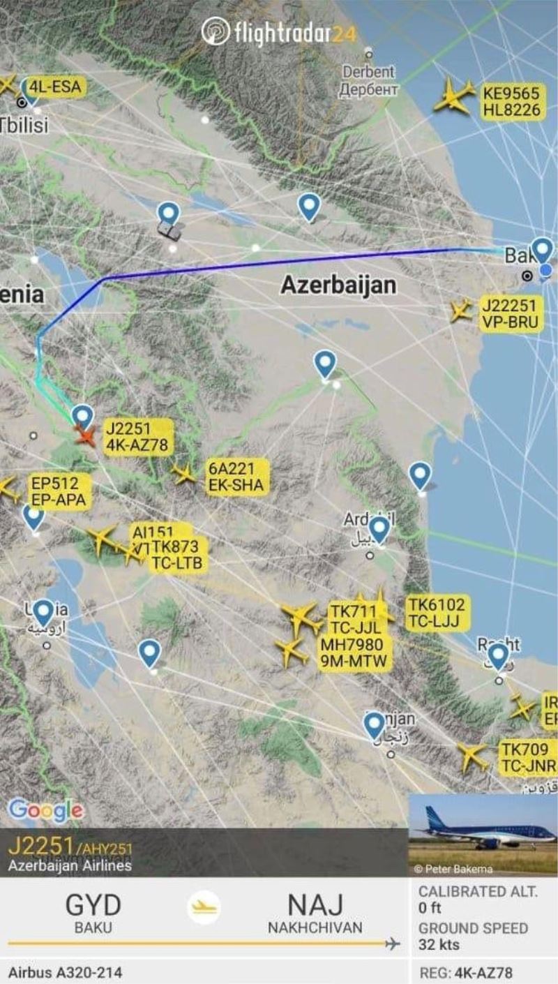 Azerbaycan Havayolları, Ermenistan hava sahasını kullanmaya başladı
