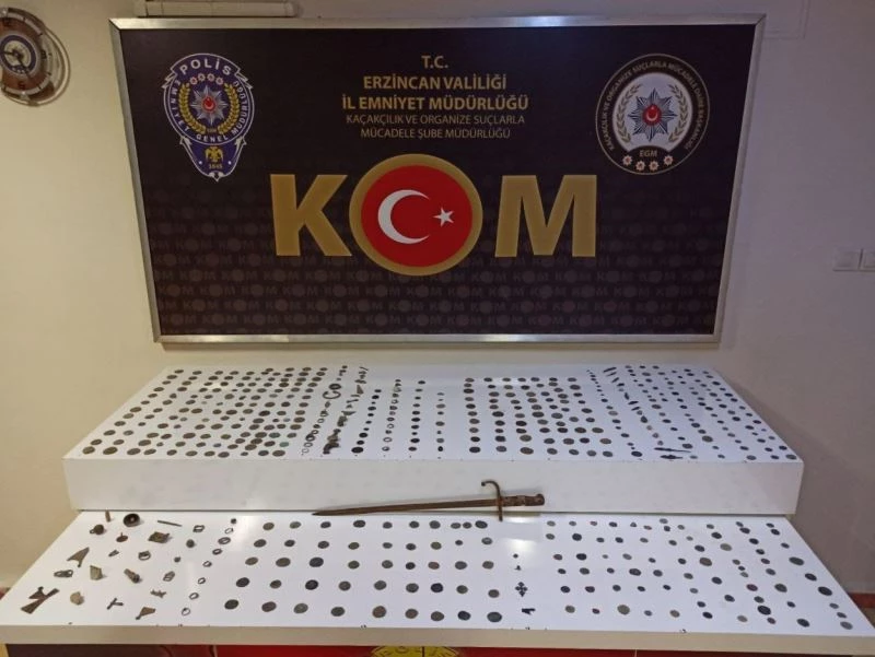 Erzincan’da 543 adet tarihi eser ele geçirildi
