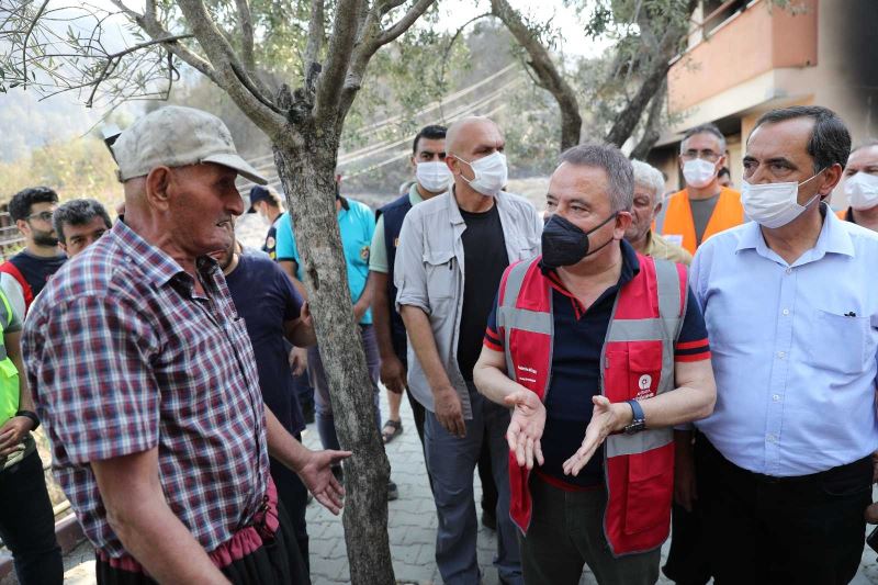 Yangından etkilenen bölgelere altyapı çalışması
