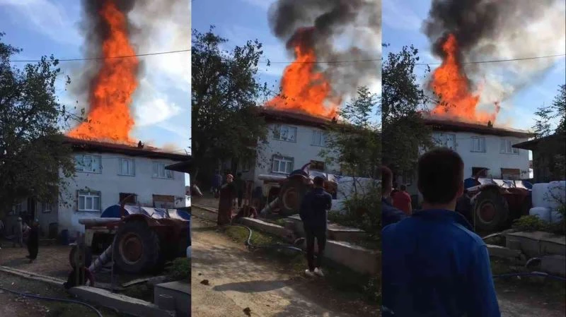 İtfaiye erleri, yanan evdeki altınları sahiplerine teslim etti

