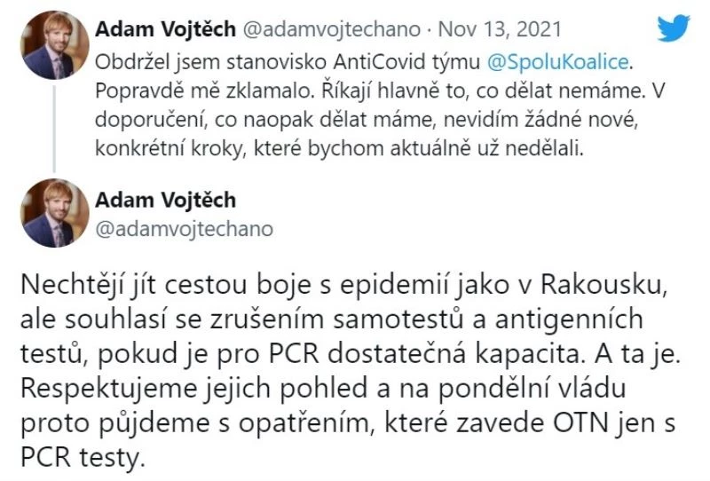Çekya Sağlık Bakanlığı: “PCR testleri tanınmaya devam edecek ama antijen testleri tanınmayacak”
