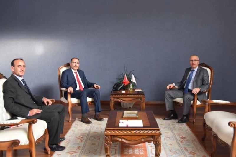 Meteoroloji 3. Bölge Müdürü Tepe ile Rektör Beydemir bir araya geldi
