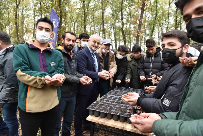 OMÜ Kurupelit Kampüsü’nde ’meşe palamutları’ toprakla buluştu
