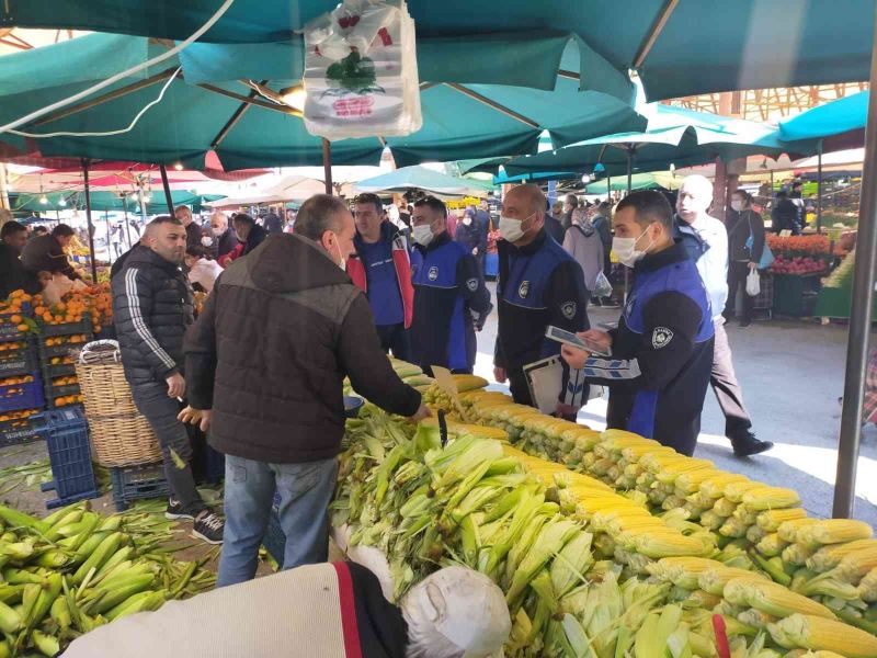 Büyükşehir pazaryerlerinde denetimlerini sürdürüyor
