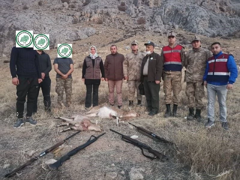 Koruma altındaki yaban keçilerini avlayan 4 kişiye 127 bin 526 lira ceza

