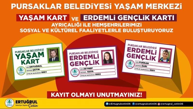 Pursaklar Belediyesi’nden gençlerin faaliyetlerinde akıllı kart sistemi
