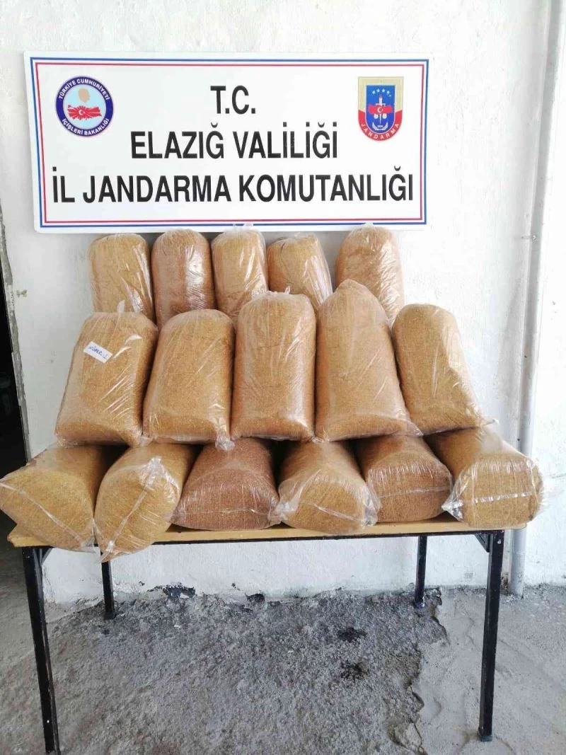 Elazığ’da  130 kilo kıyılmış tütün ele geçirdi
