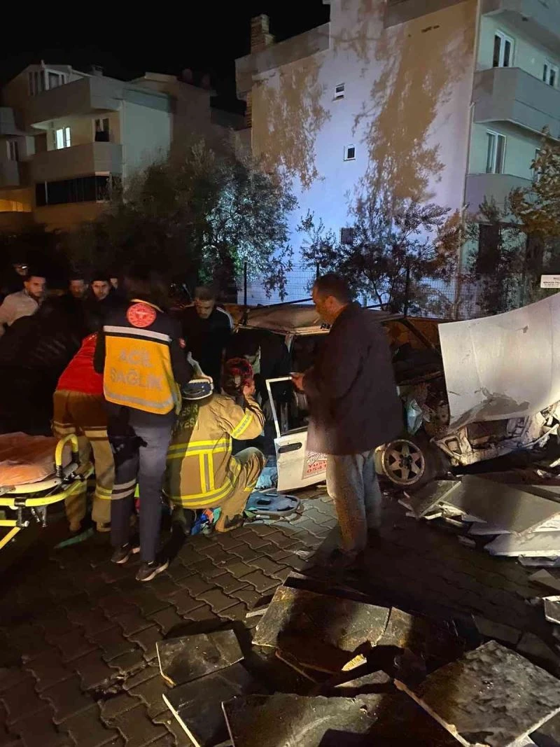 Balıkesir’de forklift ile otomobil çarpışt: 1 yaralı
