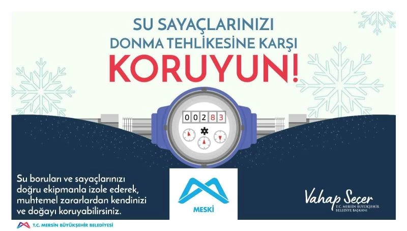 MESKİ, su sayaçlarındaki donma tehlikesine karşı uyardı
