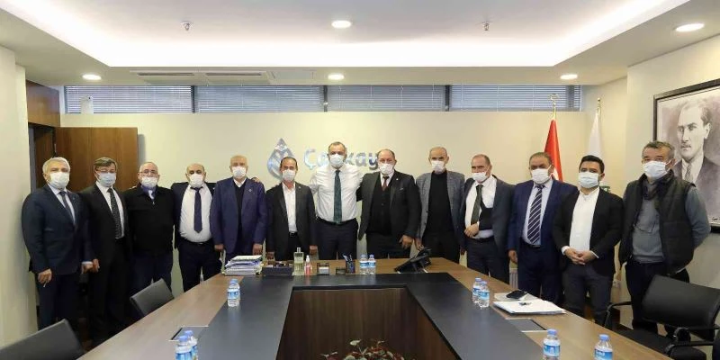 Taşdelen köy muhtarlarıyla bir arada
