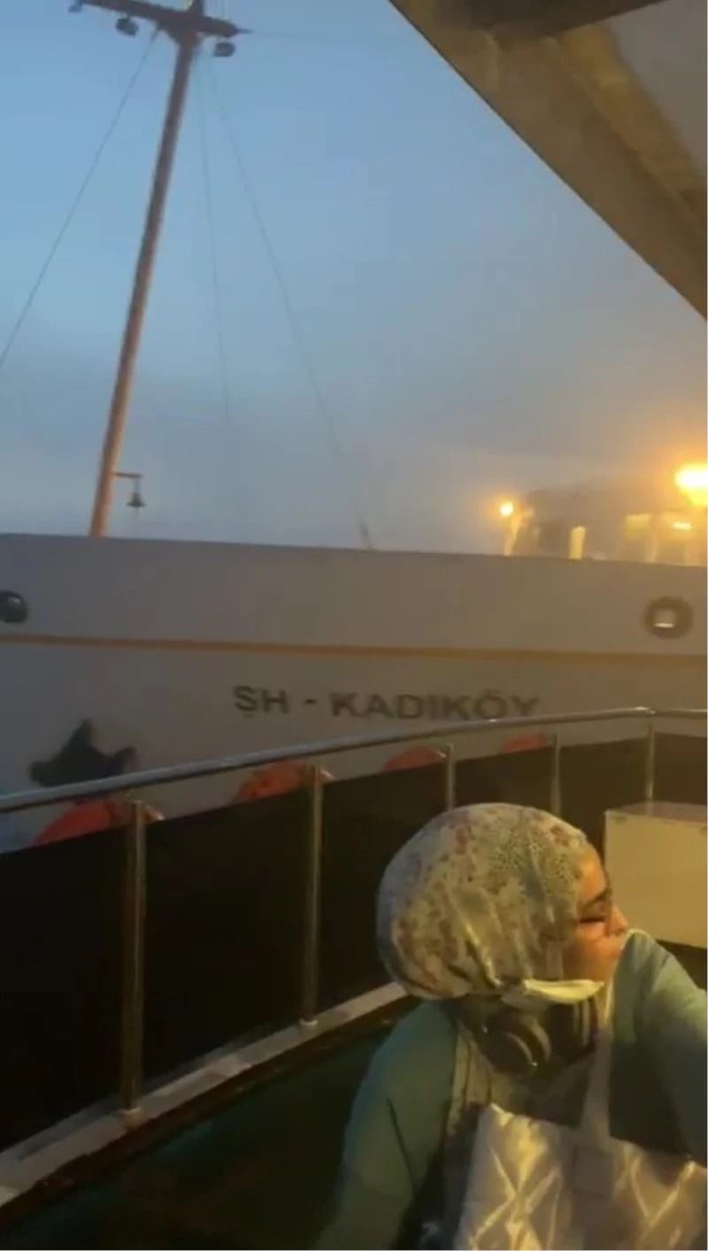 Sisin kapladığı Kız Kulesi açıklarında korku dolu anlar
